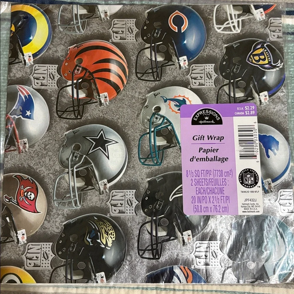 NFL Wrapping paper by Hallmark, vintage